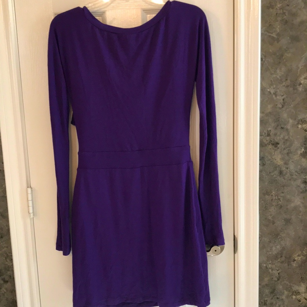 Women Stretch Dress Size S Purple